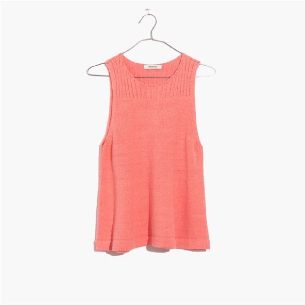 Madewell Sunsetter‎ Sweater Tank Bright Coral size Small